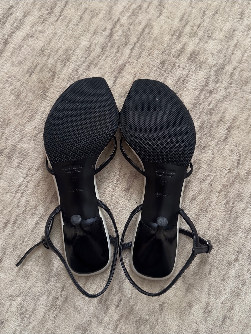 Vintage Miu Miu brown/black rose strappy sandal heels - Picture 7 of 8